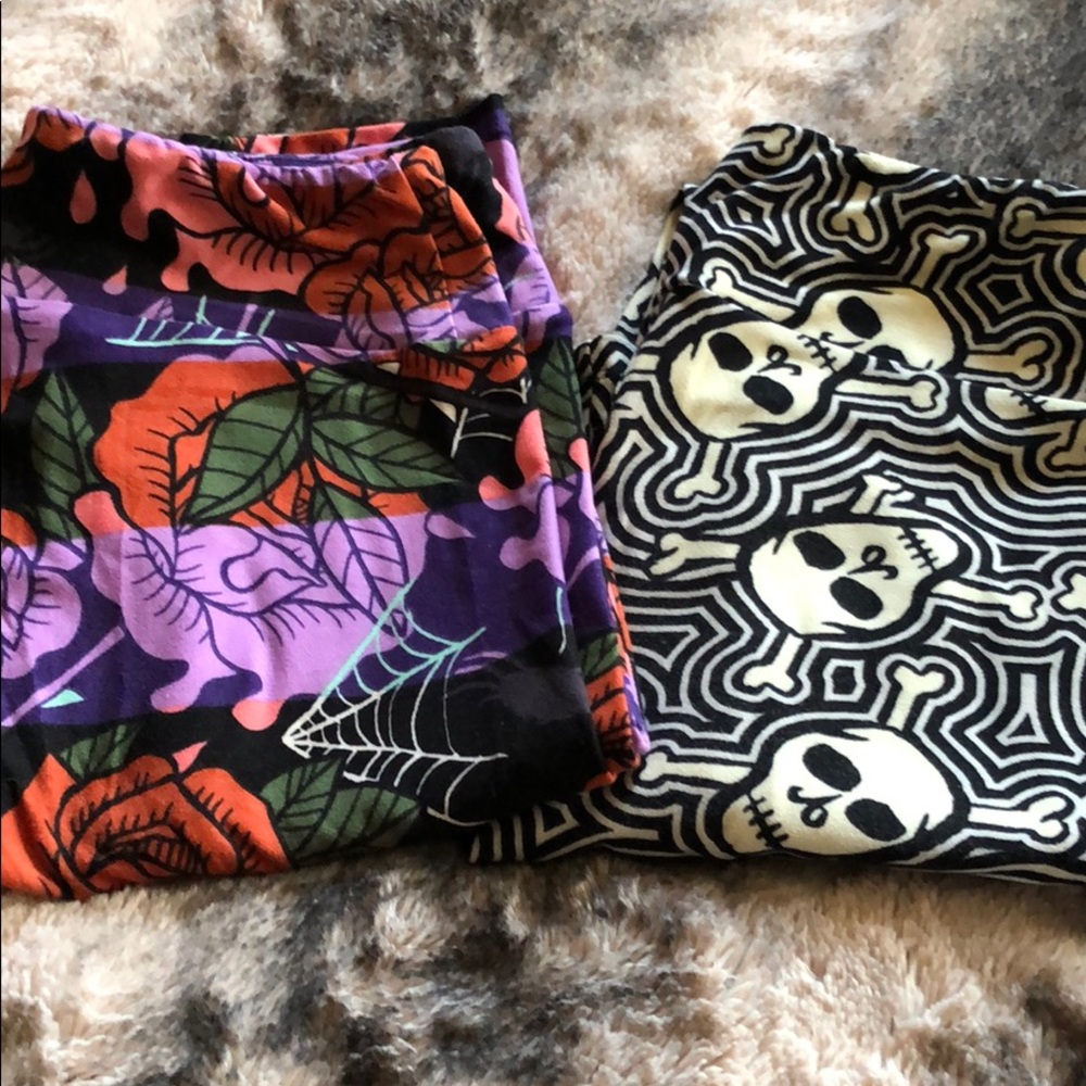 Two Pairs of RARE LulaRoe Halloween Leggings